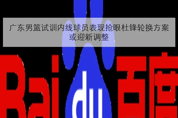 广东男篮试训内线球员表现抢眼杜锋轮换方案或迎新调整 | BETWAY